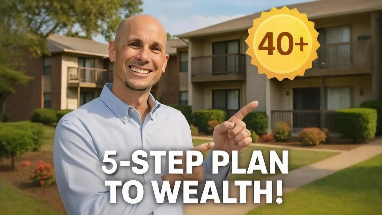 Man promoting wealth plan outside apartments.