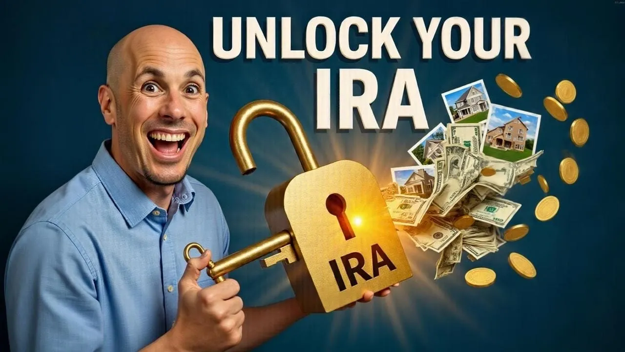 Man unlocking IRA with gold key.