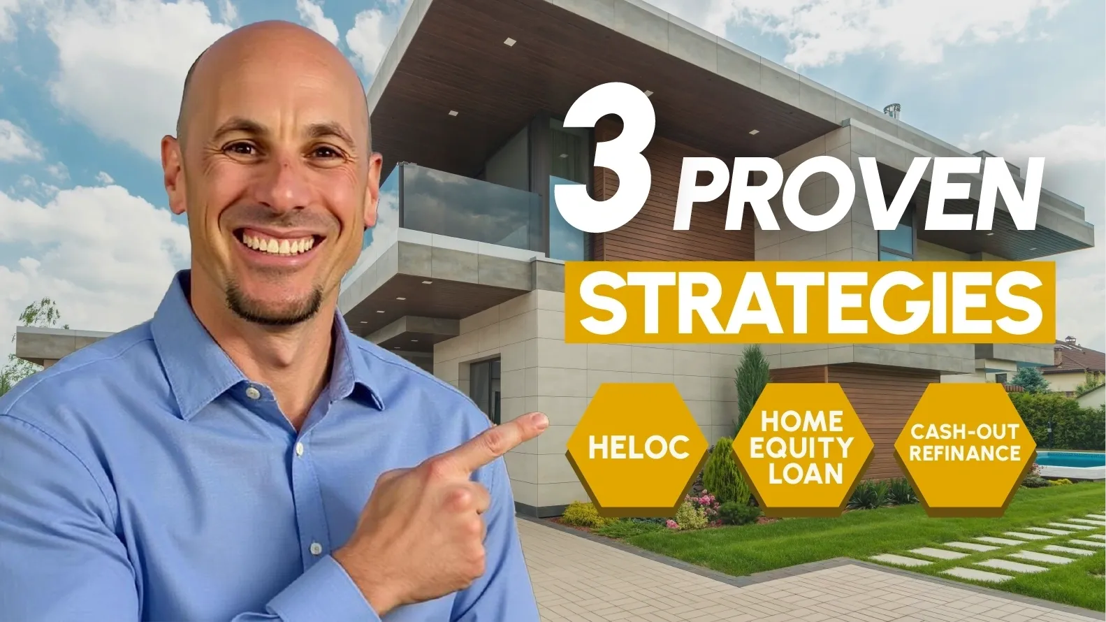 Man promoting strategies for home financing options.